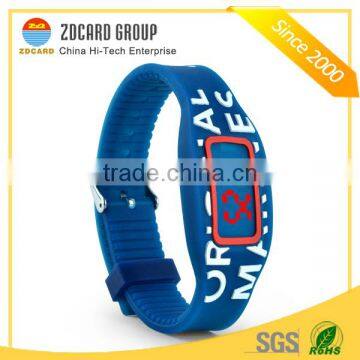 customized adjustable RFID 13.56mhz silicone nfc wristband