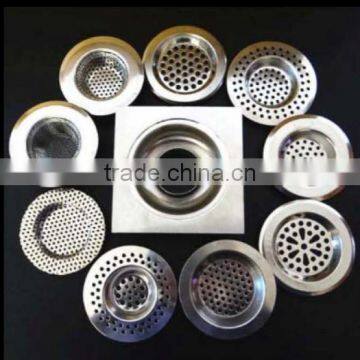 YS Factory cheap Stainless Steel Perforated Sink Basket Strainer/metal filter strainer with large wide rim/drain strainer basket