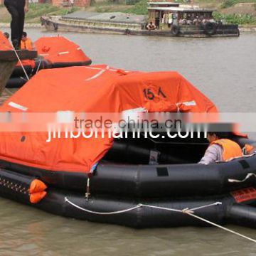 15 Persons Marine Use Throw Over Board Inflatable Life Raft