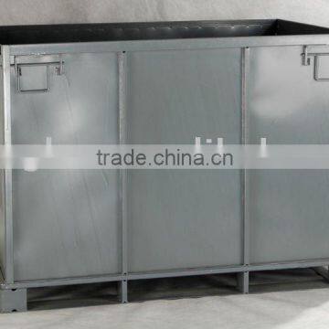 Powder coated folding metal box pallet