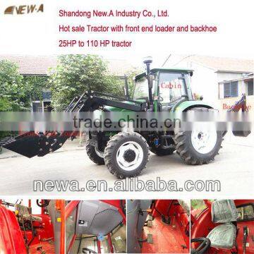 100HP with front end loader and backhoe farm tractor