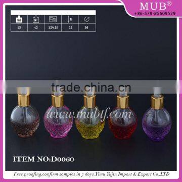 MUB New Arrived 13ml Wholesale Empty Glass Dropper Bottle With Glass Stick Cap Round Dropper Glass Perfume Bottle