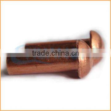 Factory supply best price copper flat head solid rivets