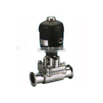Sanitary pneumatic commutation diaphragm valve