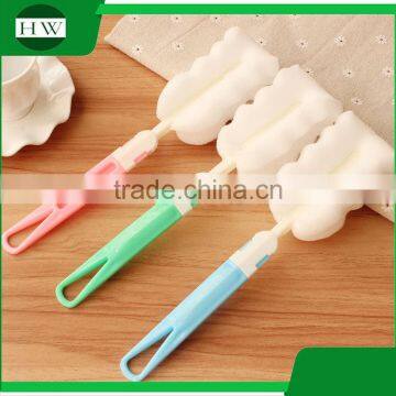 kitchen plastic removable detachable foldable sponge long handle hanging cup bottle clean cleaning brush
