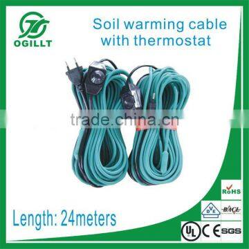 Soil Heating Cable with thermostat in euro plug