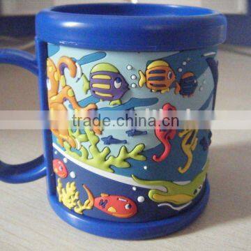 3D mug, cartoon cup, pvc mug