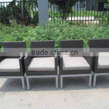 Люкс-уличная мебель из плетеного алюминиевого ротанга: обеденный стол и стулья (CF935) photo-6