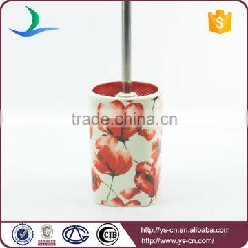 Red Flower Promotional Gifts Ceramic Square Bathroom Set photo-5