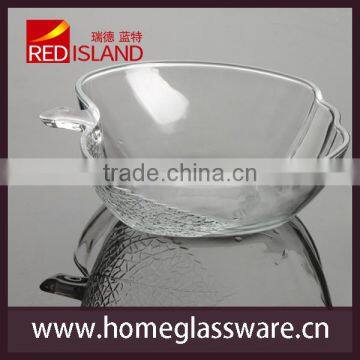 Fruit Tray Crystal 5 Inch Apple Shape Glass Bowl for Salad photo-2