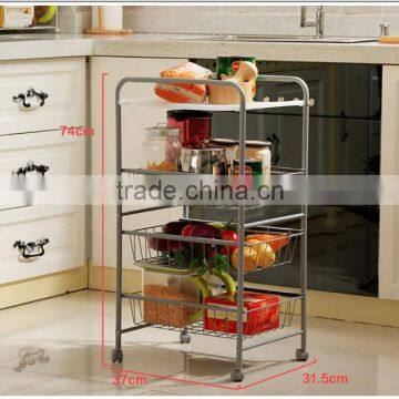 3 Tier Kitchen Storage Supply Storage Trolley Cart photo-3