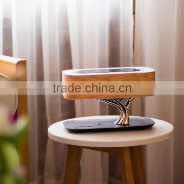 2017 Cool Wooden Tree Design WiFi/Qplay/DLNA Wireless Speaker With LED Light,Creative Music Lamp Support Phone Wireless Charging photo-2