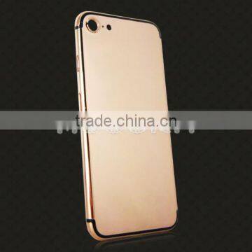 Rose gold plated mirror back cover, 24k gold plated pink housing for iPhone 7