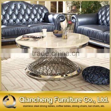 New Model Rose Golden Round Coffee Table Tea Table photo-6