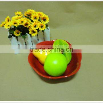 New Style the Red Flower Shape Ceramic Salad Bowl