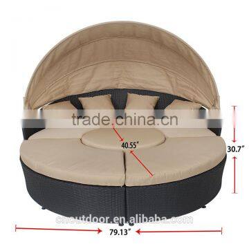 Husen Popular Morden Rattan/wicker Daybed WYHS-T162, Wicker Furniture/Garden Patio Furniture/outdoor Furniture. photo-3