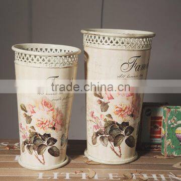 Flower Tub Flower Pots Planters Home Decoration Metal Pots Water Bucket Watering Flowers Bucket Garden Art Decor Vintage Pots photo-3