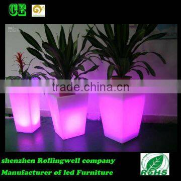 led flower pot / Wedding chair pot/LED decoration cube / cement flower pot