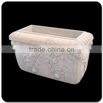 Cheap Garden Decoration Rectangle Chinese Granite Flowerpots photo-2