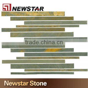 slate mosaic china slate yellow wooden beige mosaic tiles