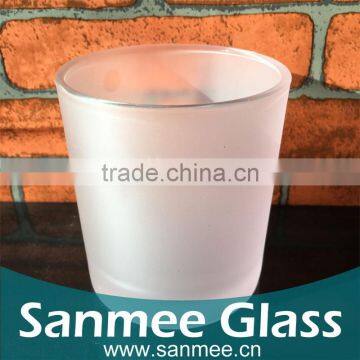 Hot selling Frosted Wine Glass Shape Candle Holders for Wholesale