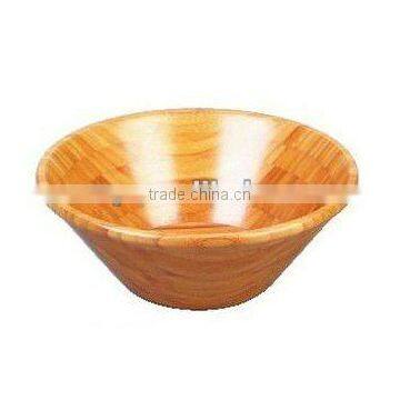 round WOODEN/BAMBOO SALAD BOWL fruit vegetable bowl