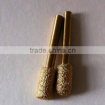 Vacuum brazed diamond mini engraving abrasive burrs