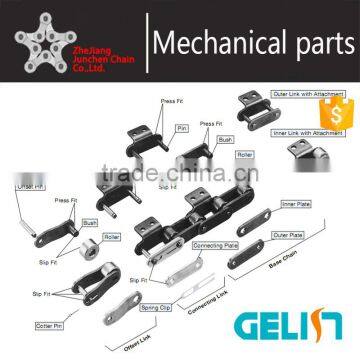 Professional OEM Customized Metal Mechanical Parts Chains Parts Roller Bush Pin Plate photo-2