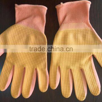 nylon palm nitrile foam coated gloves, nitrile dot, color gloves,garden gloves.