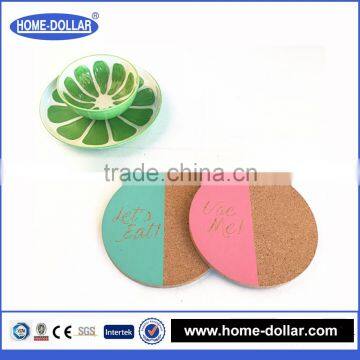 High Quality and colorful 17.8cm circle cork spacers pad