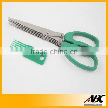 5 Blades Kitchen Scissor With Comb
