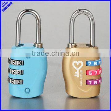 3 digit zinc alloy decorative travel password code lock