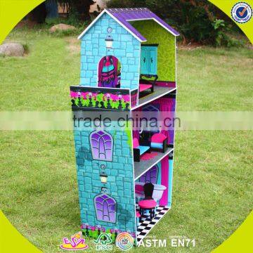 2017 Interesting Baby Wooden Doll House Most Popular Children Wooden Doll House W06A140 photo-5