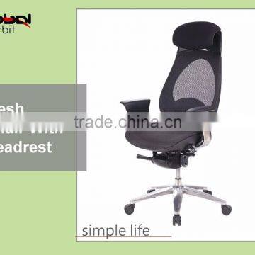 Modern furniture black chair with adjustable headrest ergonomic computer chair