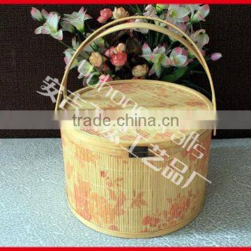 Strong Bamboo Storage Basket With Handle photo-3