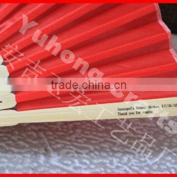 Red Color Bamboo Wedding Fan Wholesale photo-4