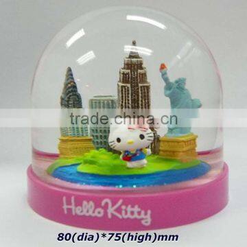 Polyresin tourist snow globe souvenir