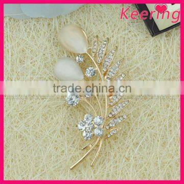 Wholesale Gorgeous and Fashionable Flower Rhinestone Brooch in Bulk WBR-1730