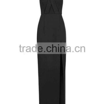 Goddness Cross Front Sexy Nighty Maxi Dresses Cross Strap Ring Back Ball Gown Wedding Dresses 2016 HSD5757 photo-2