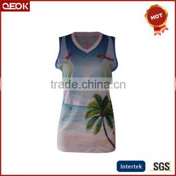 summer style netball shirts design cool and breathble