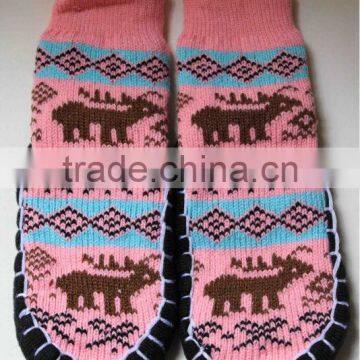 Kids Anti Slip Moccasin Slipper Sock photo-2