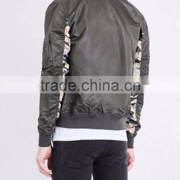 MGOO Customize All Over Camouflage Pattern Printed Men's Reversible Bomber Jacket With Zipped Pocket Sleeve photo-2