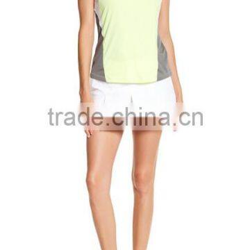 MGOO Fashionable Tops And Pleated Shorts Sport Suit Dri Fit Tracksuit Running Wear Sport Wear Woman Fitness photo-2