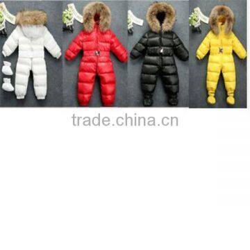 2016 Hot Saling Siamese Trousers Hoody Belt Kid Down Jacket photo-3