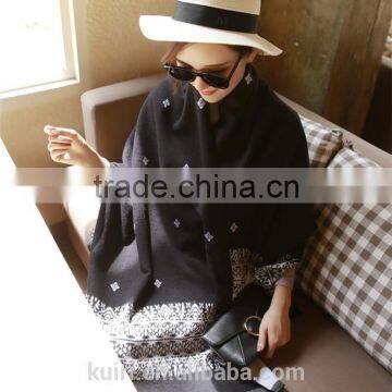 2016 New Fashion Brand Winter Scarf Women Designer National Flower Printed Pashmina Shawls and Scarves Soft photo-6