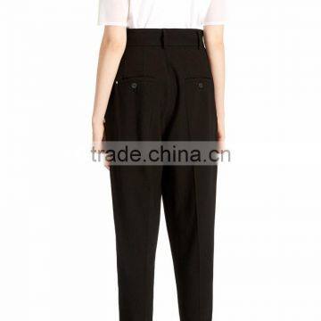 OEM Big Promotion Wide Leg Black Casual Dress Pants for Ladies photo-4