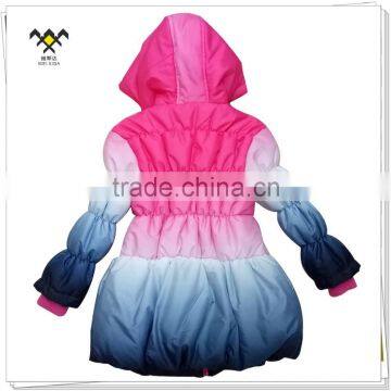 2017 Gradient Printing Kids Clothes for Girls Long Jacket photo-2