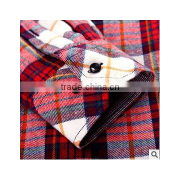 Wholesale Plaid Microfiber Flannel Shirt Designs for Men Fashionable Dress Shirt Manufacturers photo-2
