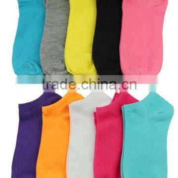 5 or 10 Pack Lady Fashion Wholesale Plain Color Cotton Ankle Socks Low Cut Socks