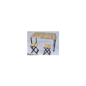 Lightweight Camping Wood Folding Table And Chairs Set For Garden Leisure